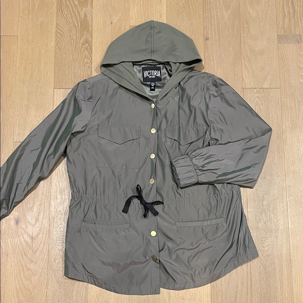 Victoria's Secret Sage Green Utility Jacket with Hood